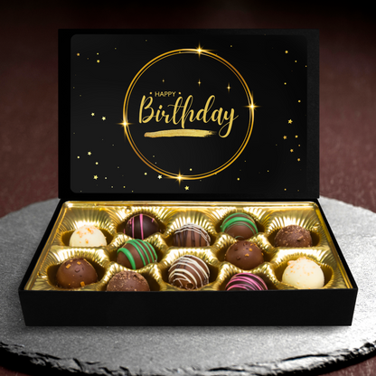 Happy Birthday, Birthday Chocolates, Black Box Chocolates - Mug Project