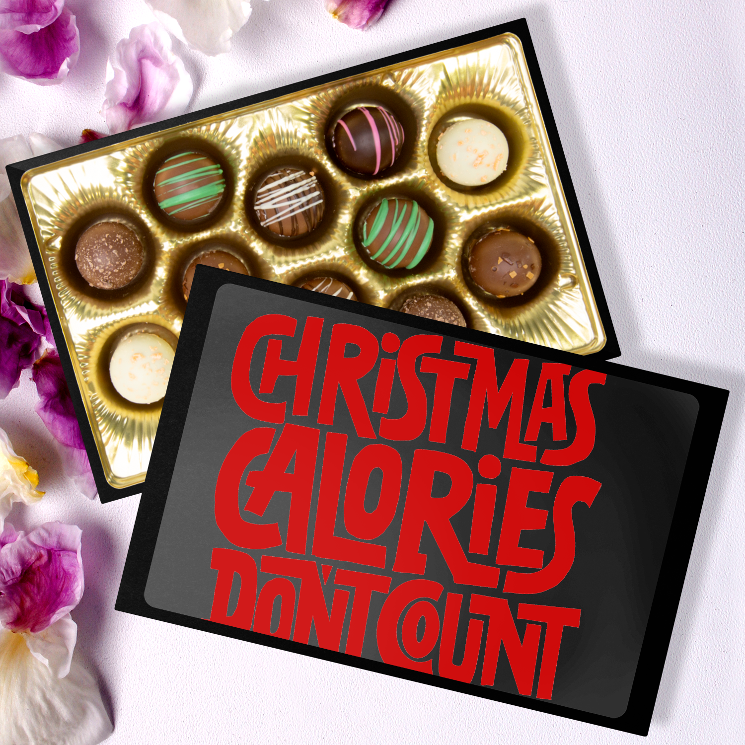 Chocolate Truffles, Christmas Chocolates, Calories Don't Count - Mug Project