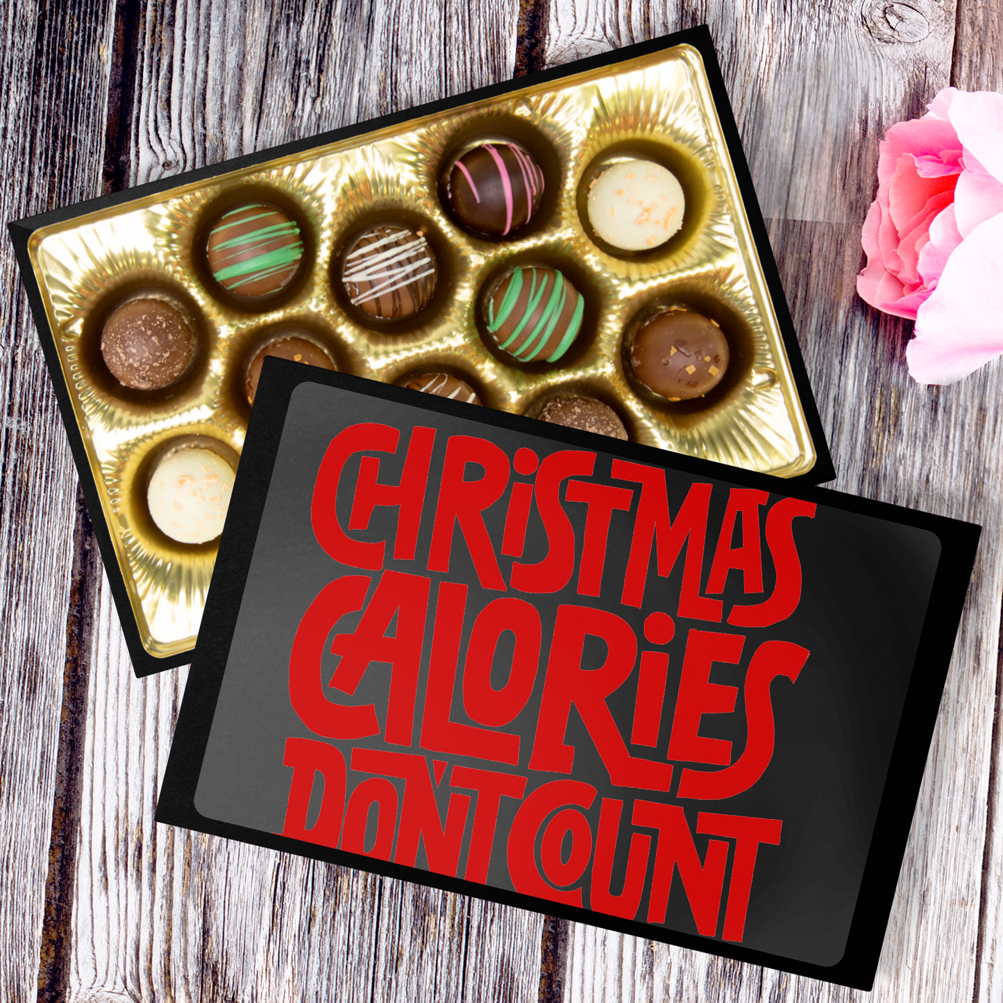 Chocolate Truffles, Christmas Chocolates, Calories Don't Count - Mug Project