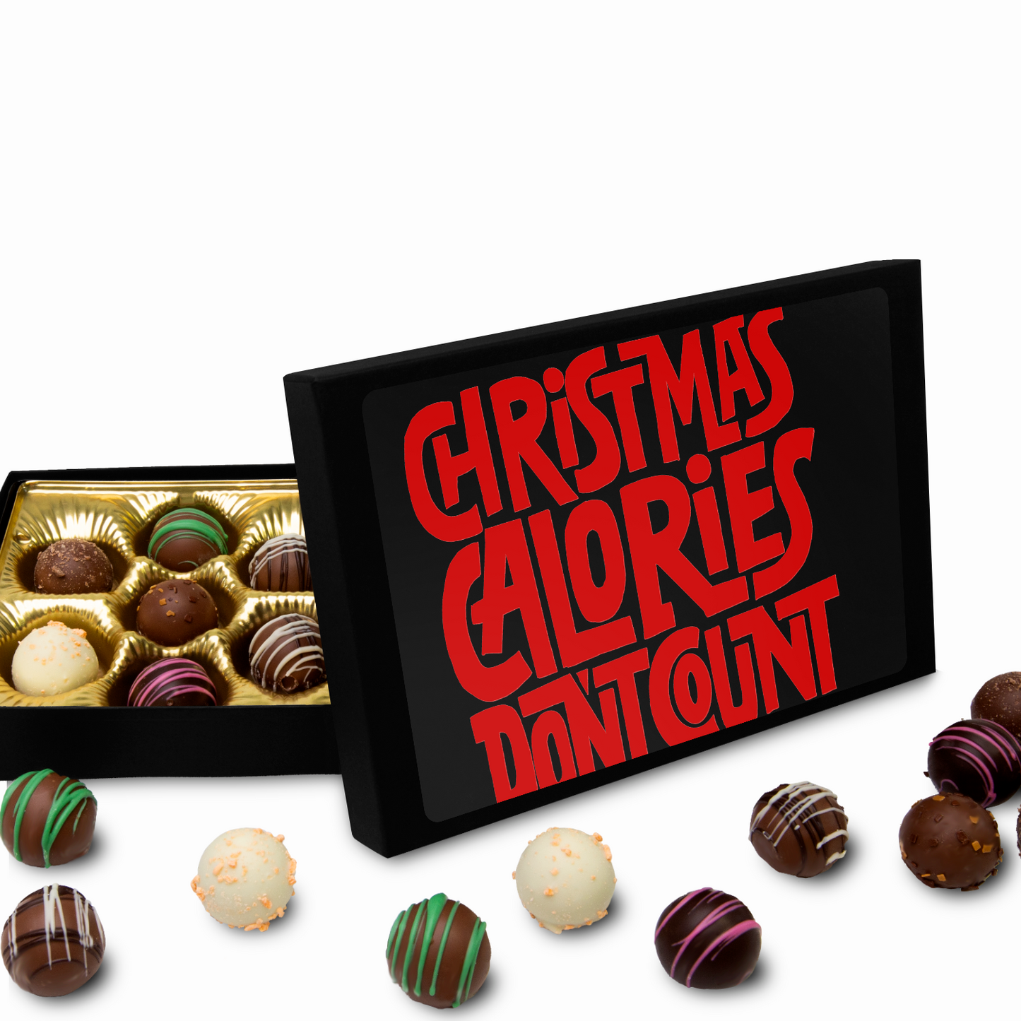 Chocolate Truffles, Christmas Chocolates, Calories Don't Count - Mug Project