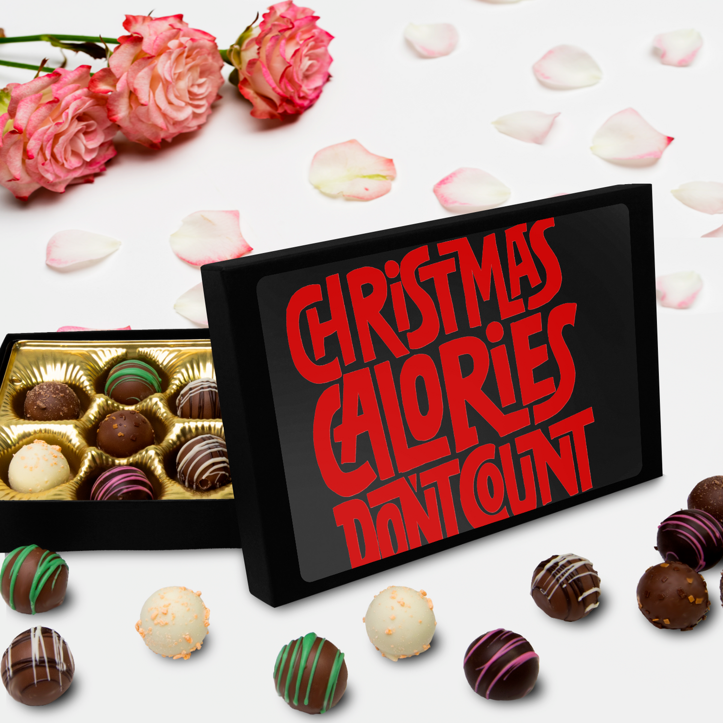 Chocolate Truffles, Christmas Chocolates, Calories Don't Count - Mug Project