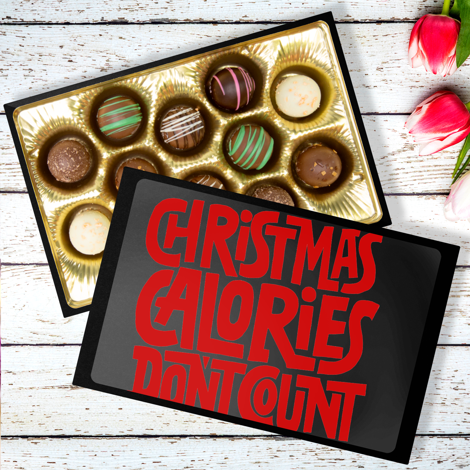 Chocolate Truffles, Christmas Chocolates, Calories Don't Count - Mug Project