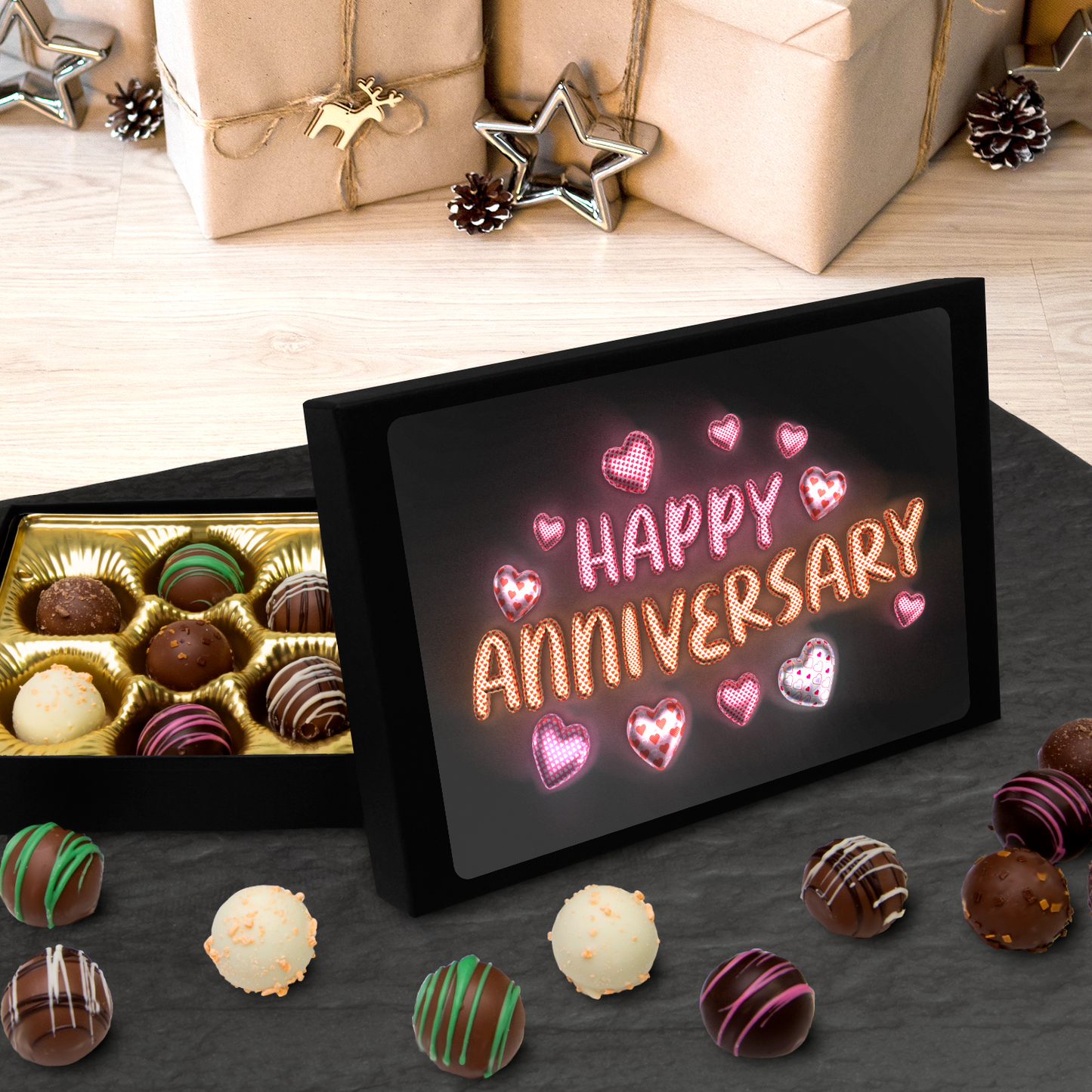 Custom Chocolates, Anniversary Chocolates, Hand Made Chocolate Truffles - Mug Project