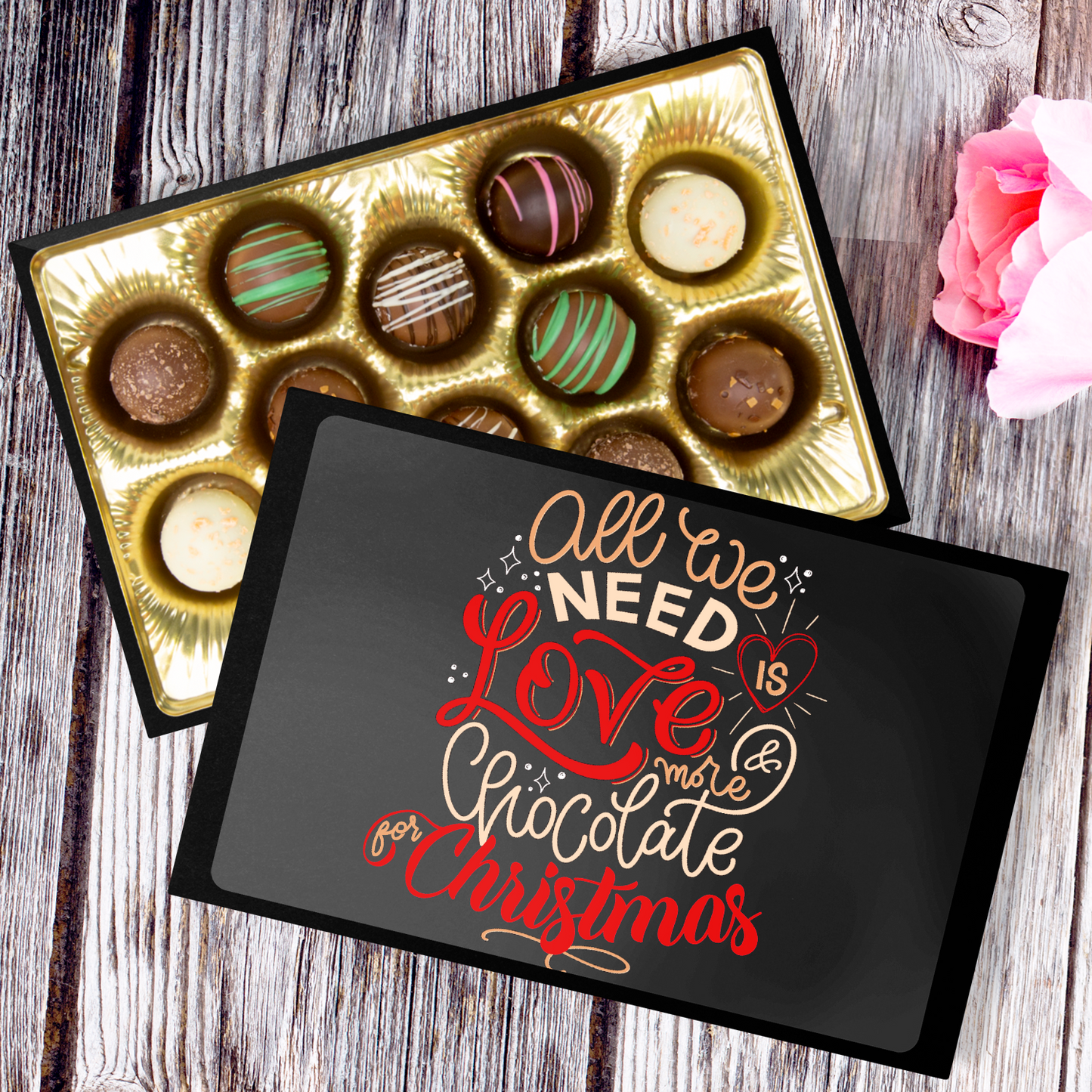 Custom Chocolates, Christmas Chocolates, All We Need - Mug Project