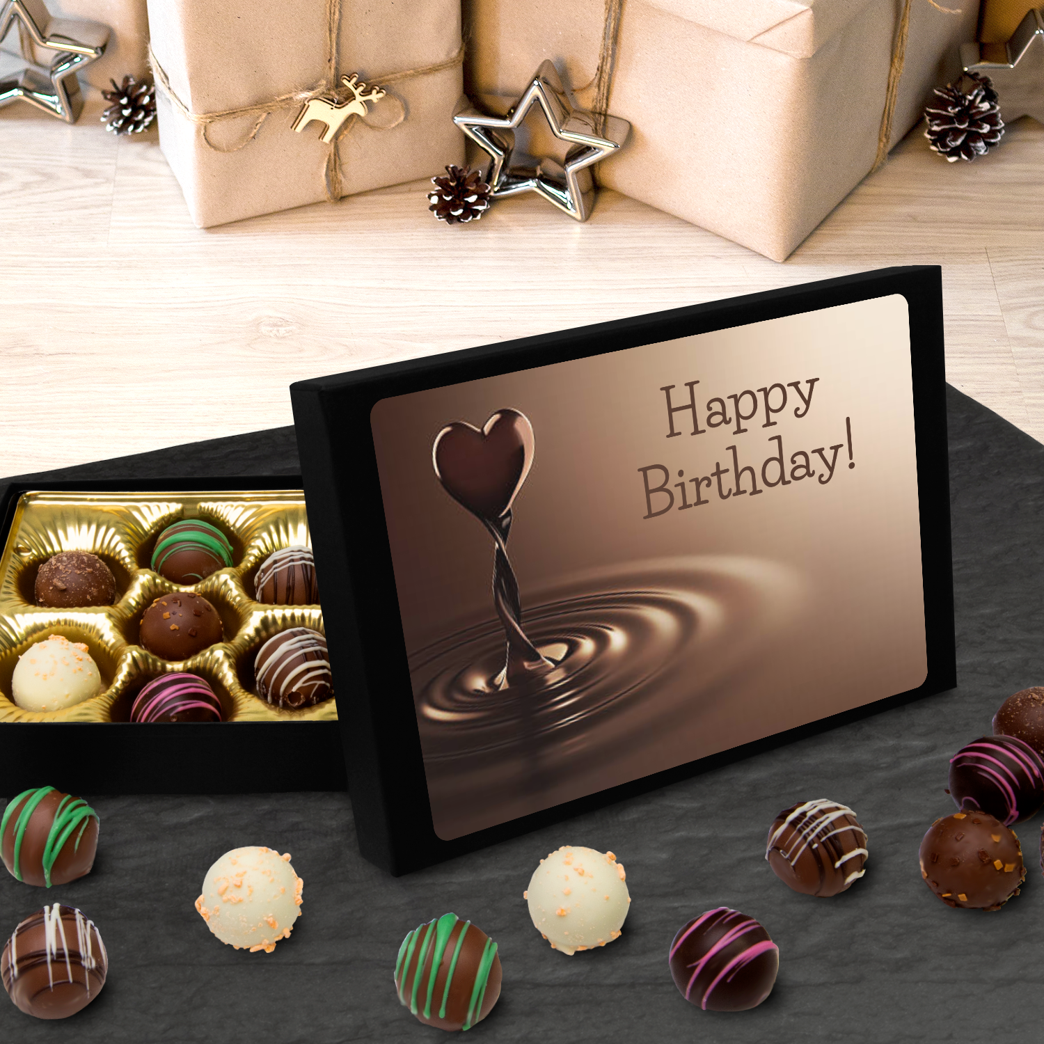 Chocolate Truffles, Hand Made Chocolate, Happy Birthday - Mug Project