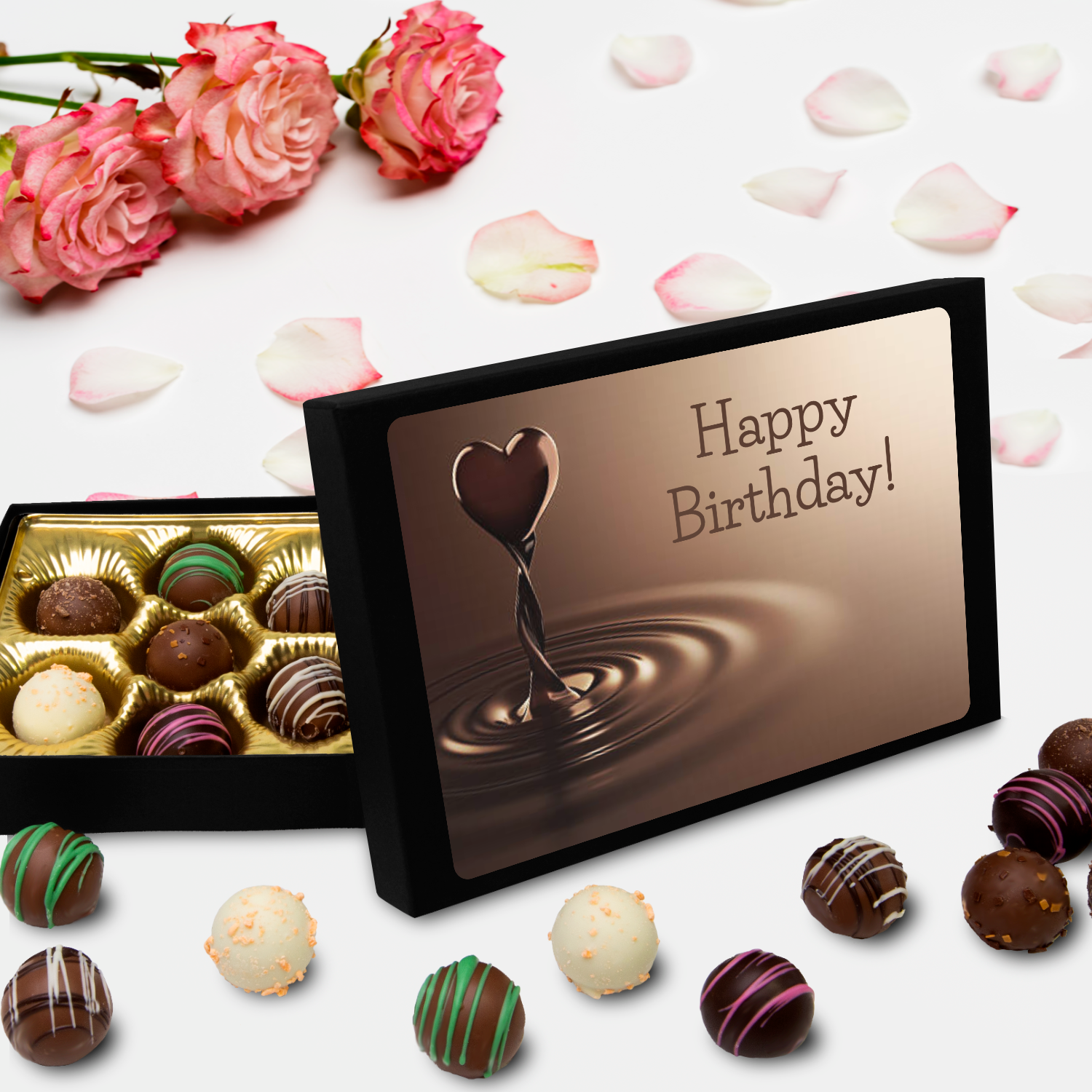 Chocolate Truffles, Hand Made Chocolate, Happy Birthday - Mug Project