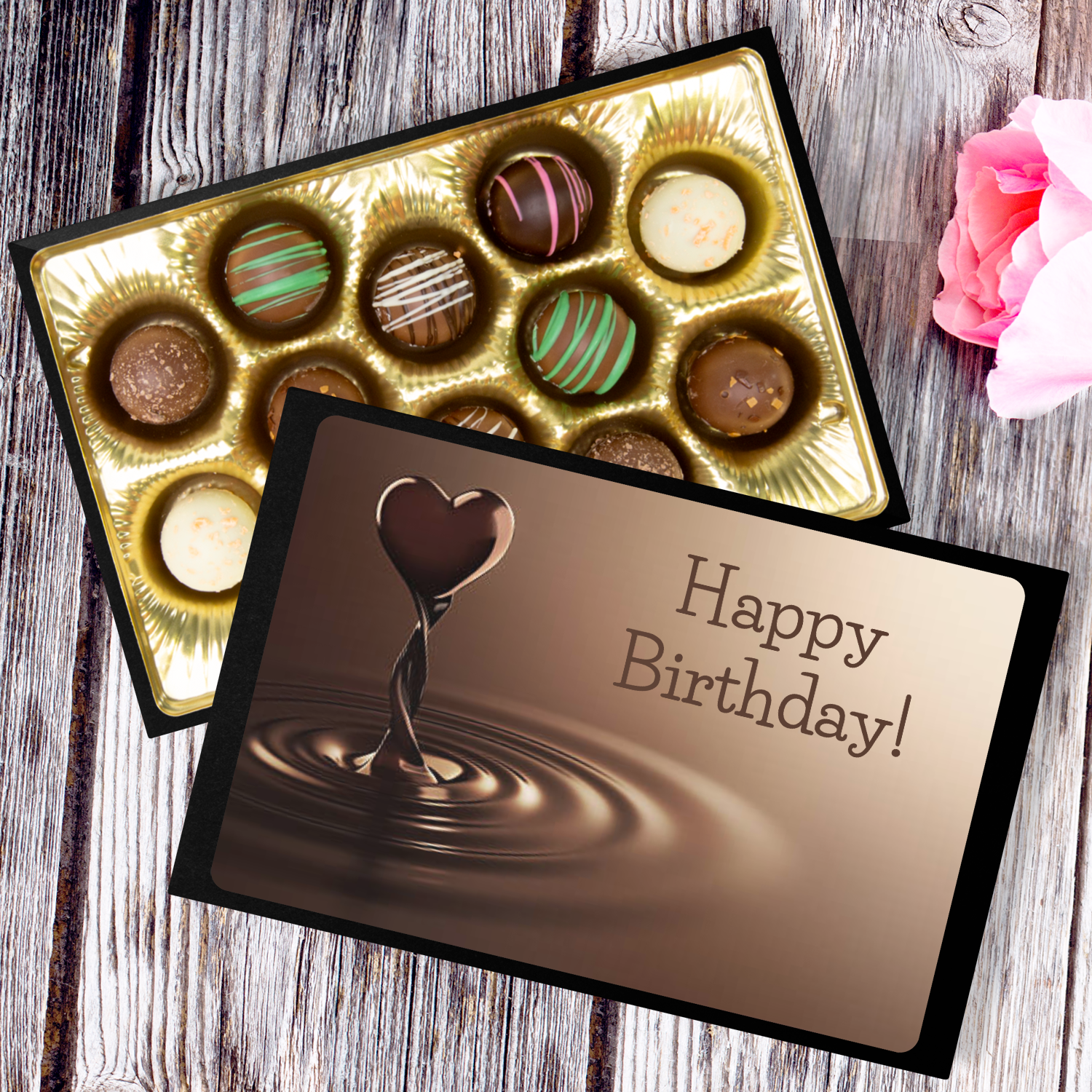 Chocolate Truffles, Hand Made Chocolate, Happy Birthday - Mug Project