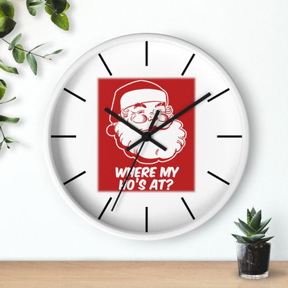 Wall clock, Santa Wall Clock, Home Decoe Clock, Where's My Ho's At? - Mug Project