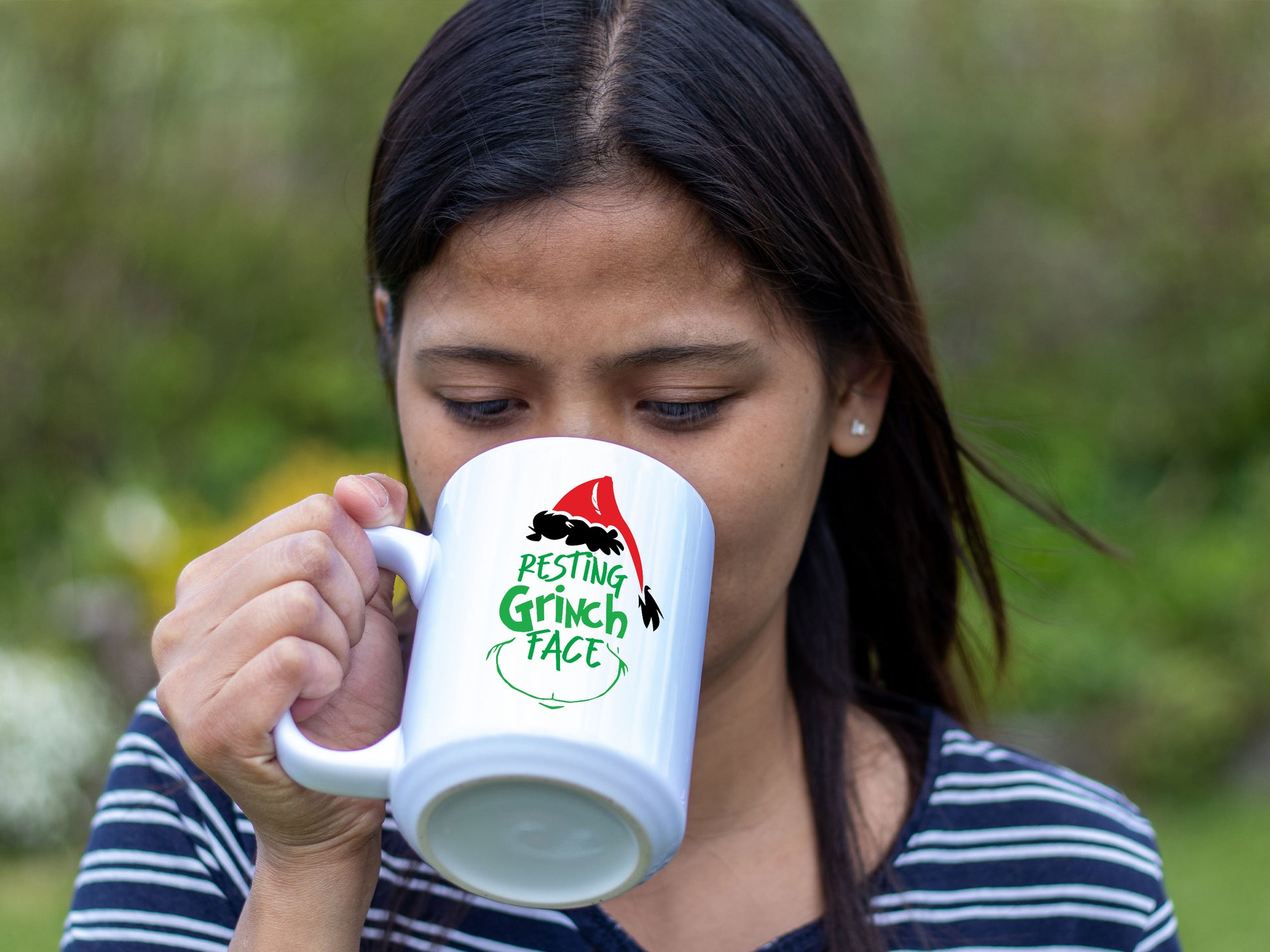 Ceramic White Coffee Mug Grinch Face Holiday Mug Best Christmas Mug - Mug Project