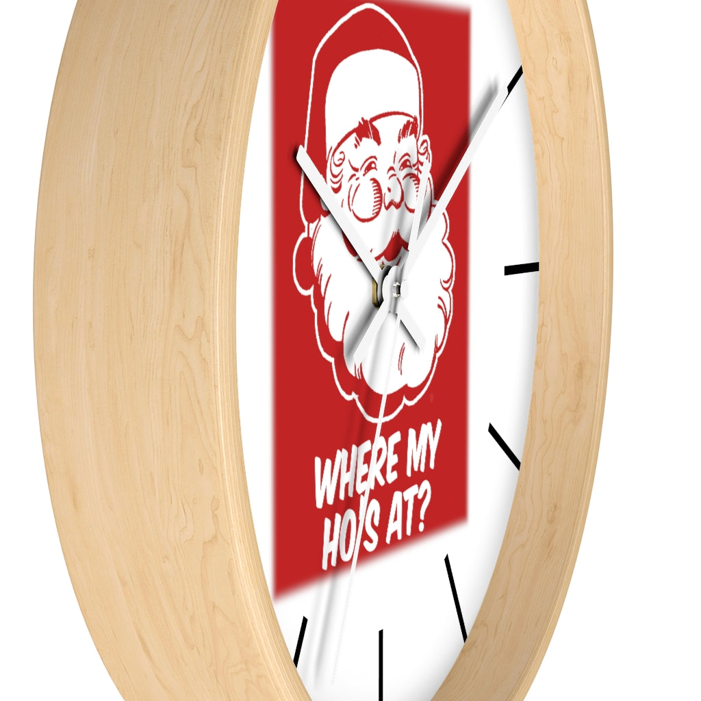 Wall clock, Santa Wall Clock, Home Decoe Clock, Where's My Ho's At? - Mug Project