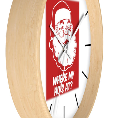 Wall clock, Santa Wall Clock, Home Decoe Clock, Where's My Ho's At? - Mug Project