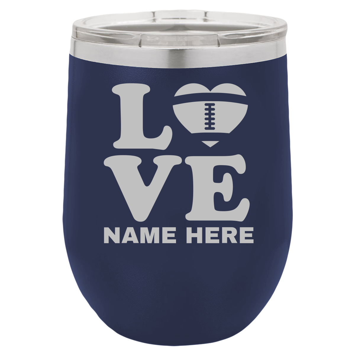 Love American Football - Wine Laser Etched Tumbler - Mug Project