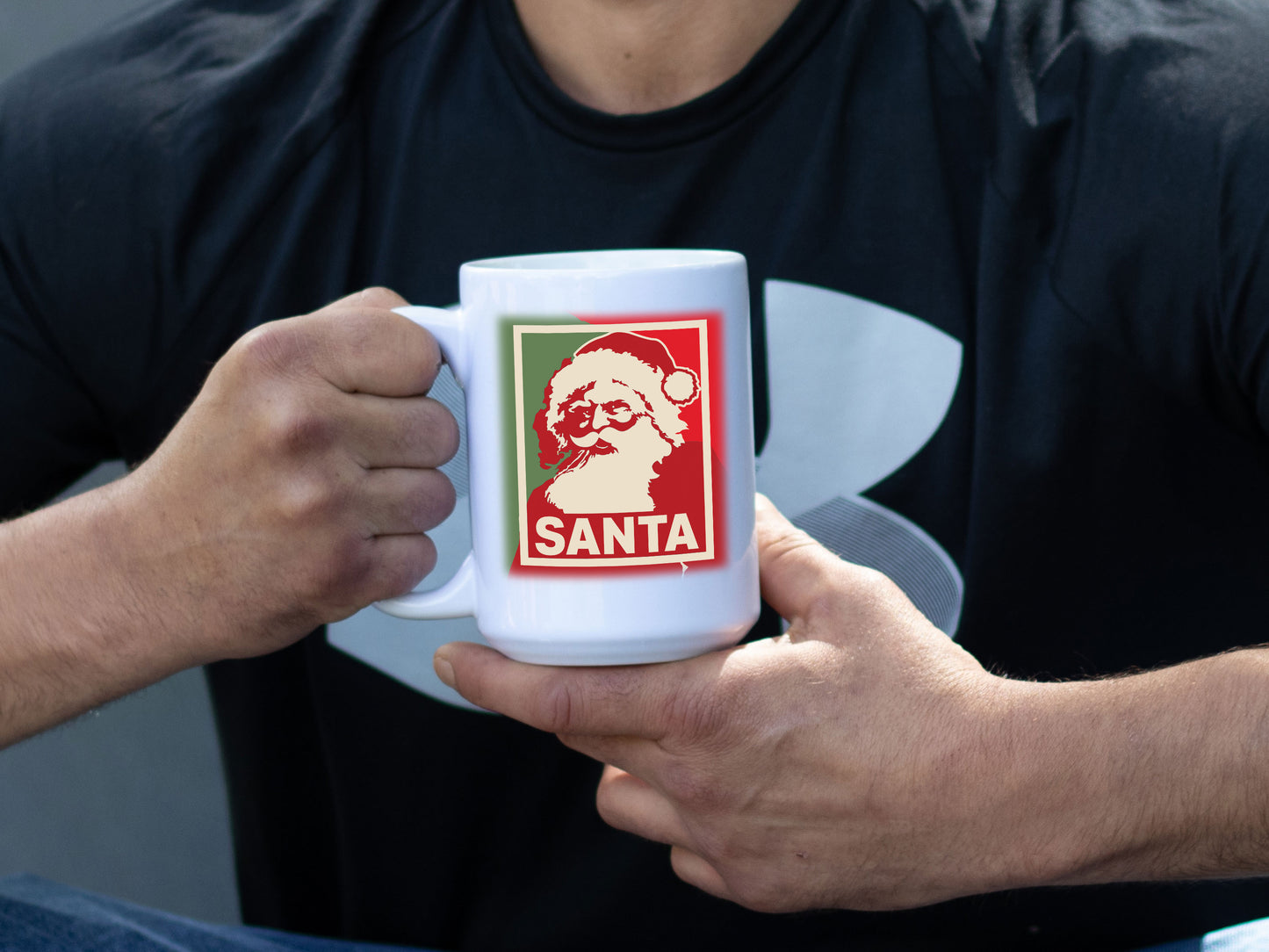 Ceramic White Coffee Mug Santa Tea Cup Holiday Mug Best Christmas Mug - Mug Project