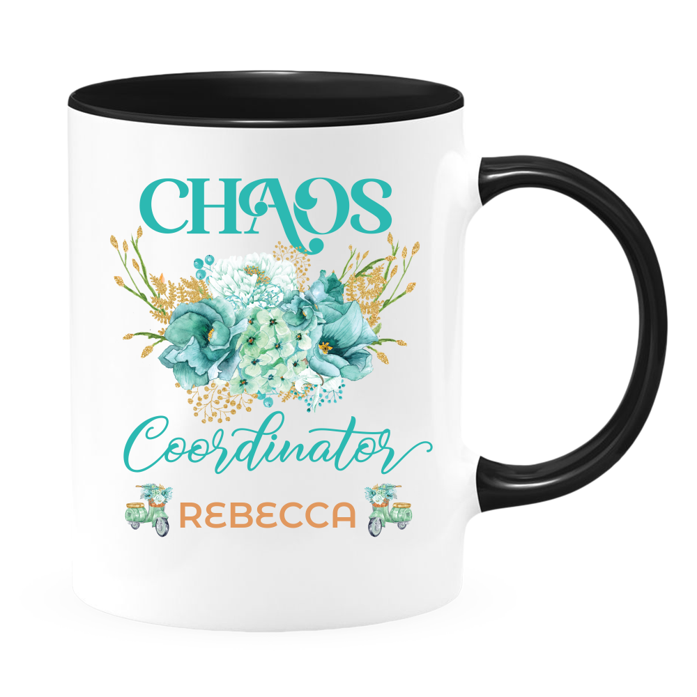 Tea Mug, Graphic Mug, Coffee Mug, Printed Mug, Coffee Cup, Feminine Chaos - Mug Project