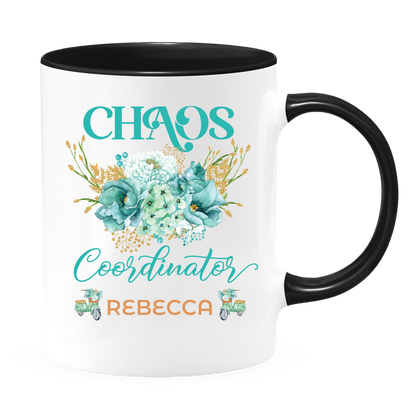 Tea Mug, Graphic Mug, Coffee Mug, Printed Mug, Coffee Cup, Feminine Chaos - Mug Project