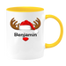 Reindeer White Coffee Mug With Colored Inside & Handle - Mug Project | Funny Coffee Mugs, Unique Wine Tumblers & Gifts