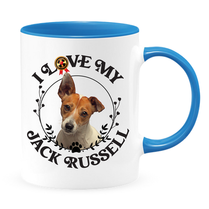 Coffee Mug, Printed Mug, Coffee Cup, Tea Mug, Graphic Mug, I Love My Jack Russell - Mug Project