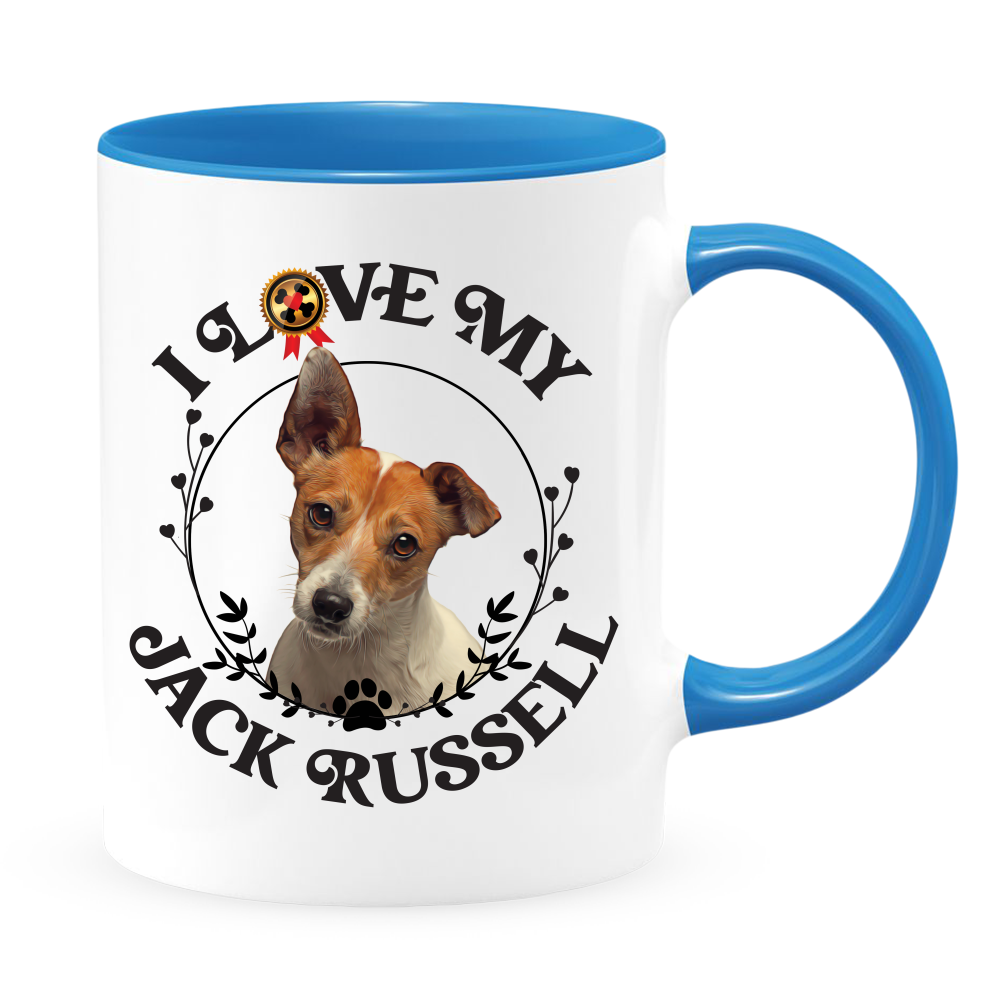 Coffee Mug, Printed Mug, Coffee Cup, Tea Mug, Graphic Mug, I Love My Jack Russell - Mug Project