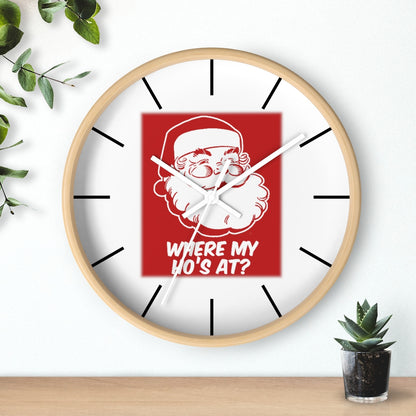 Wall clock, Santa Wall Clock, Home Decoe Clock, Where's My Ho's At? - Mug Project