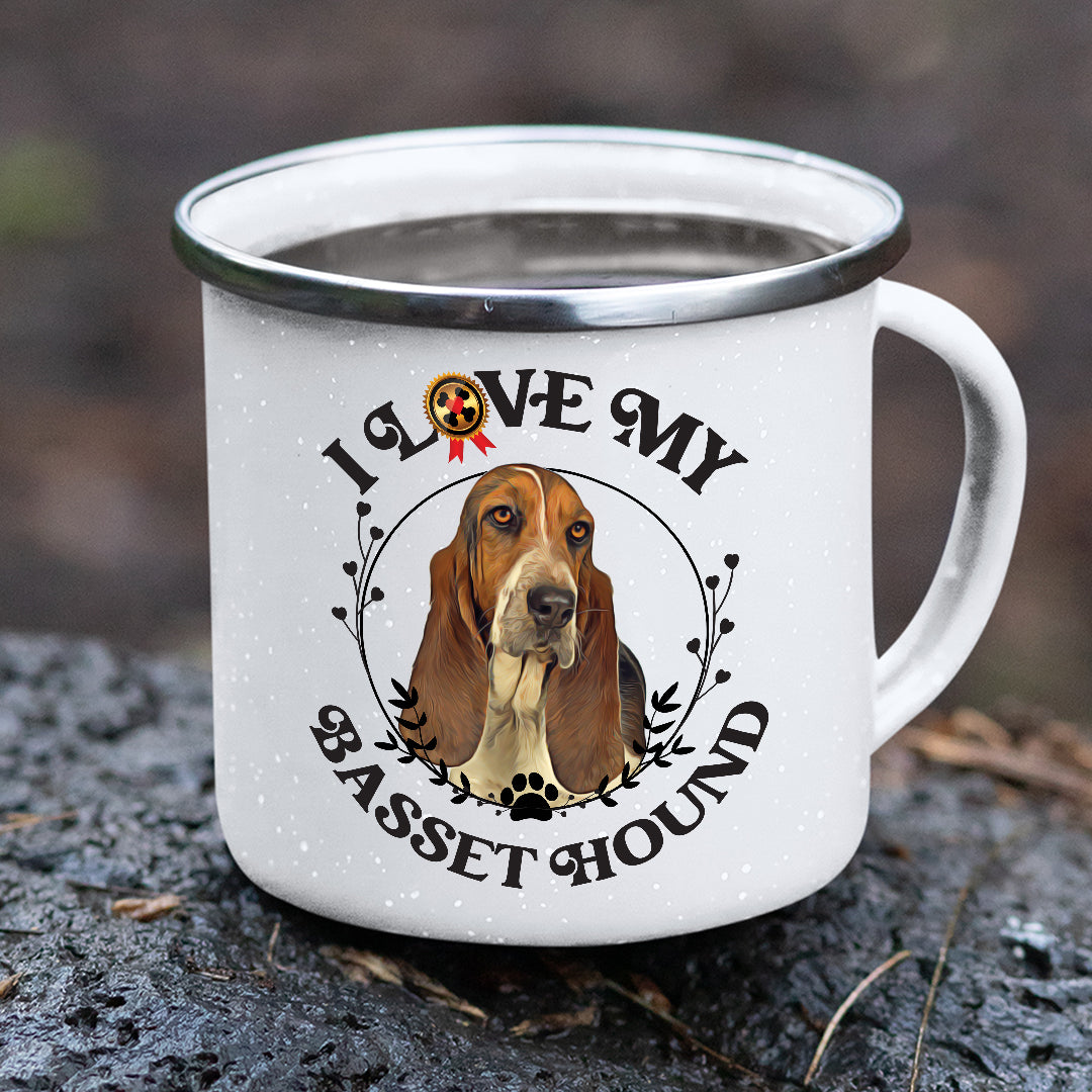 I Love My Basset Hound  Stainless Steel Camping Mug - Mug Project | Funny Coffee Mugs, Unique Wine Tumblers & Gifts