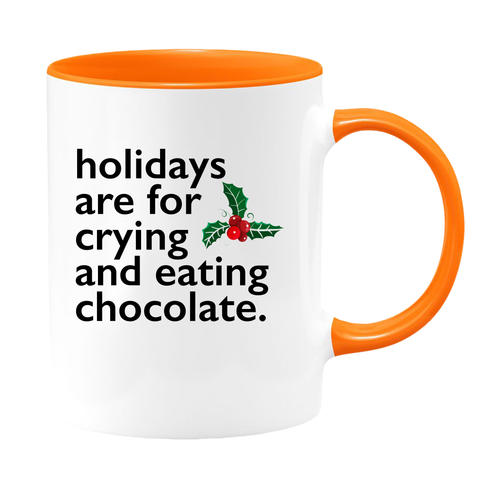 Ceramic White Coffee Mug Crying and Chocolate Mug Best Christmas Mug - Mug Project