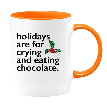 Ceramic White Coffee Mug Crying and Chocolate Mug Best Christmas Mug - Mug Project