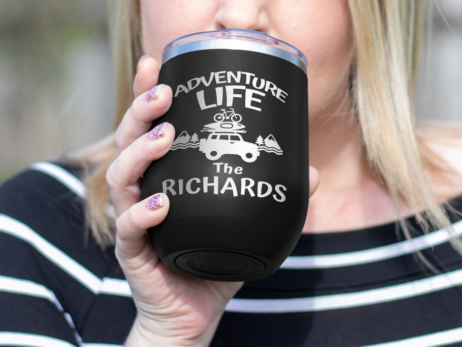 Insulated Tumbler, Insulated Tumbler with Lid, Stainless Steel Tumbler, Adventure Life - Mug Project