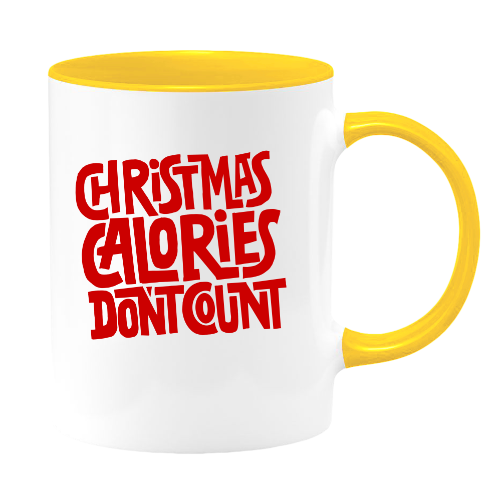 Ceramic White Coffee Mug Calorie Count Holiday Mug Best Christmas Mug - Mug Project