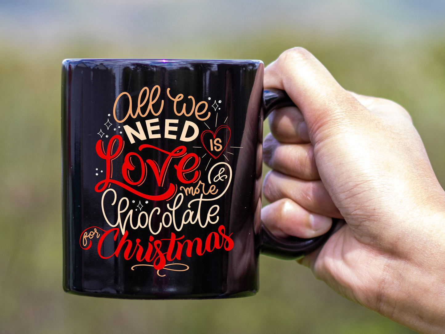 Ceramic Coffee Mug, All We Need, Tea Cup, Holiday Mug, Best Christmas Mug - Mug Project