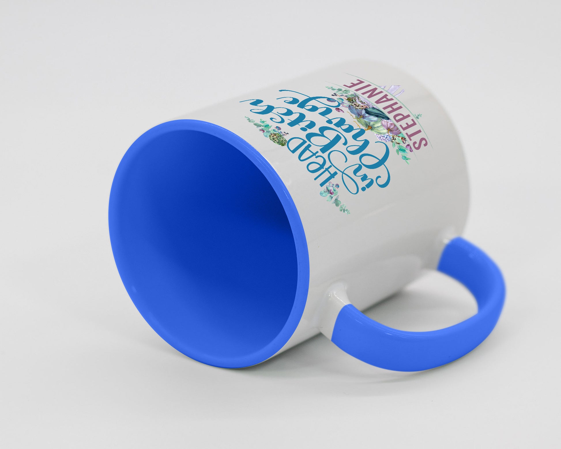 Tea Mug, Graphic Mug, Coffee Mug, Printed Mug, Coffee Cup, Head - Bitch White Coffee Mug With Colored Inside & Handle - Mug Project