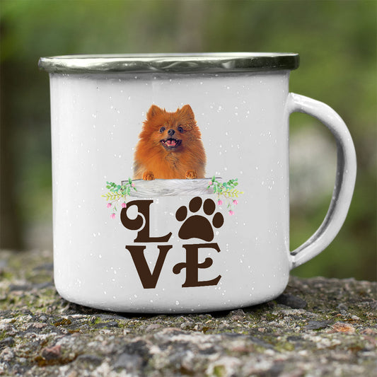 LOVE-Pomeranian Stainless Steel Camping Mug - Mug Project | Funny Coffee Mugs, Unique Wine Tumblers & Gifts