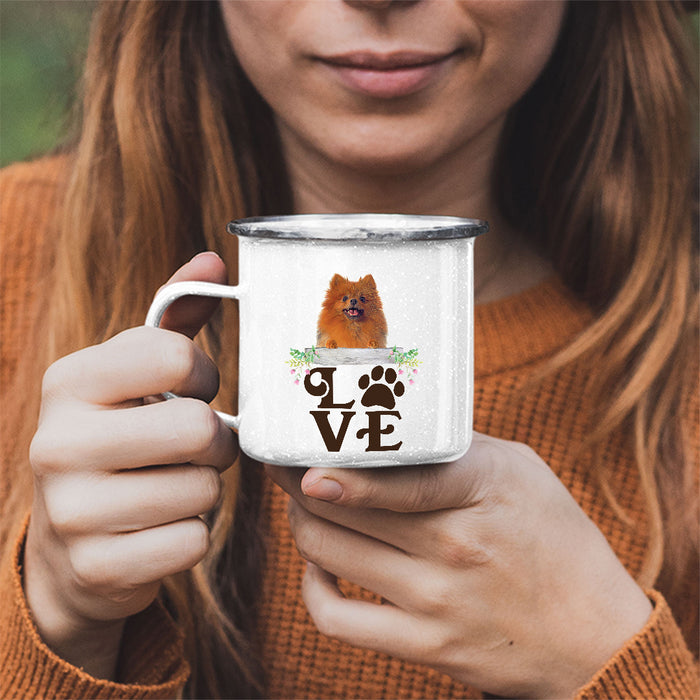 LOVE-Pomeranian Stainless Steel Camping Mug - Mug Project | Funny Coffee Mugs, Unique Wine Tumblers & Gifts