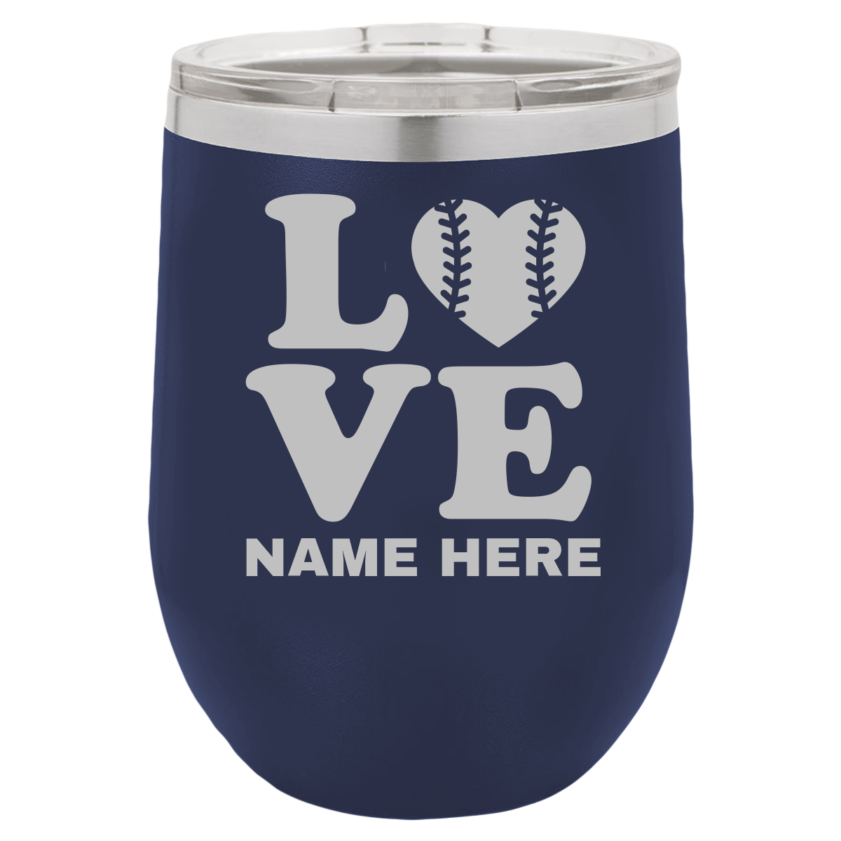 Love Baseball - Wine Laser Etched Tumbler - Mug Project