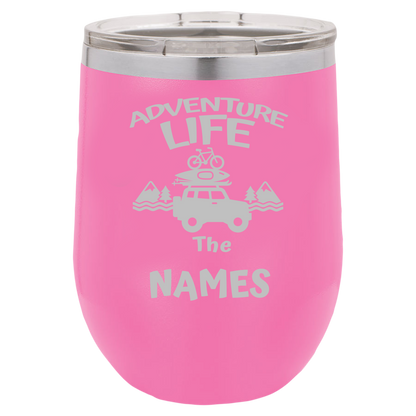 Insulated Tumbler, Insulated Tumbler with Lid, Stainless Steel Tumbler, Adventure Life - Mug Project