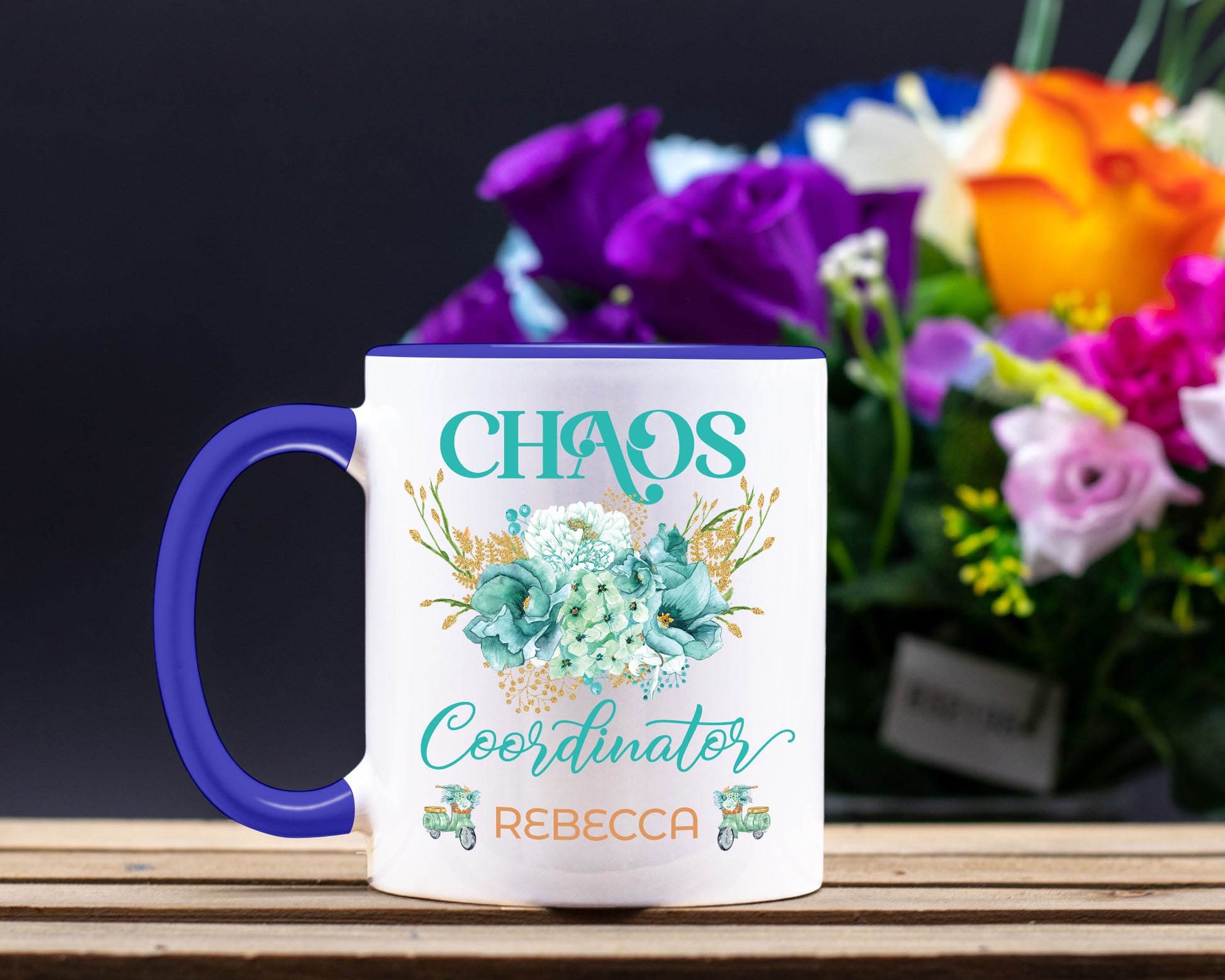 Tea Mug, Graphic Mug, Coffee Mug, Printed Mug, Coffee Cup, Feminine Chaos - Mug Project