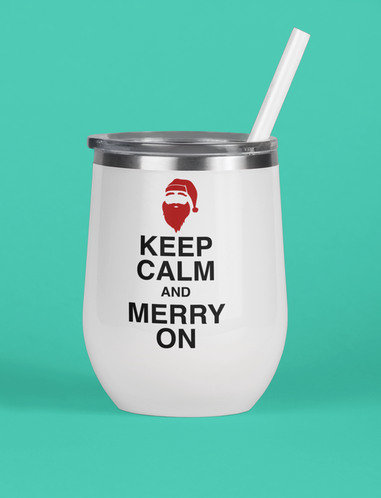 Insulated Mug, Tumbler with Lid, Travel Mug, Office Tumblers, Camping Cup, Keep Calm - Mug Project